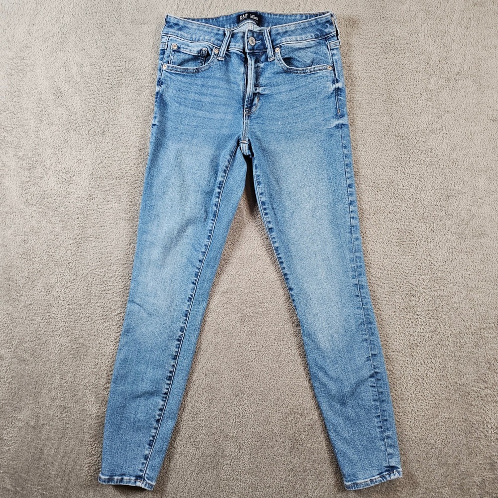 Gap Universal Legging Jeans 6/28L Light Brooklyn‎ Wash Mid Rise Slim Stretch